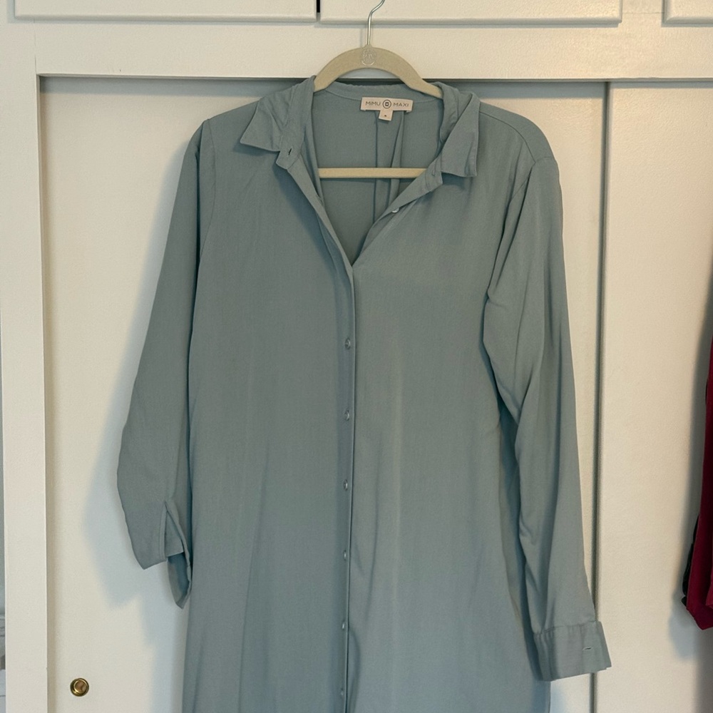 Chic Long Sleeve Blue Dress